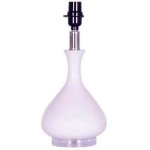 HAMPTON Bay White and Acrylic Tear Drop Accent Lamp Base